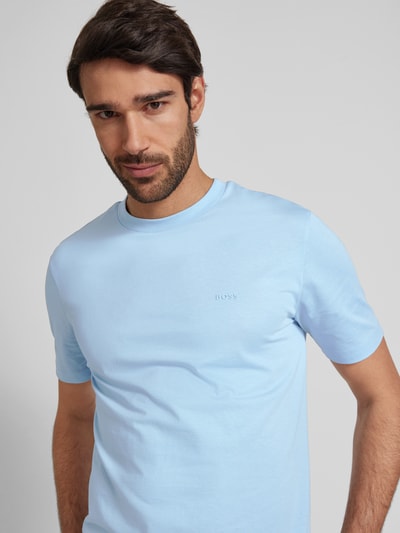 BOSS T-Shirt mit Label-Print Modell 'Thompson' Bleu 3