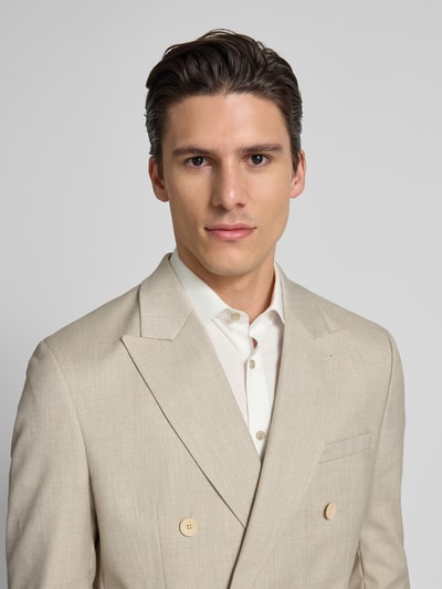 MCNEAL Slim Fit Sakko mit Pattentaschen Beige 3