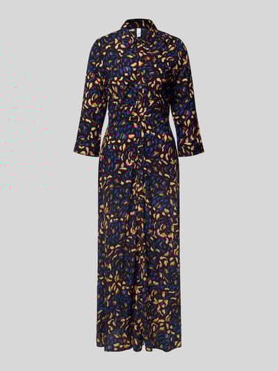 YAS Maxi-jurk met knoopsluiting, model 'SAVANNA' Zwart - 2