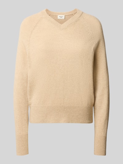 Produktfoto, beiger Regular Fit Pullover aus reinem Kaschmir Modell 'PADRE' von Weekend Max Mara, glatte Textur, Damen Pullover