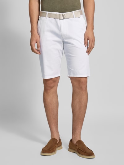 Christian Berg Men Bermudas mit französischen Eingrifftaschen Weiss 4