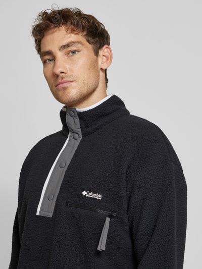 COLUMBIA Sweatshirt met opstaande kraag, model 'HELVETIA' Zwart - 3