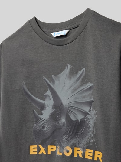 Mayoral Bluzka z długim rękawem z nadrukowanym motywem Grafitowy 2