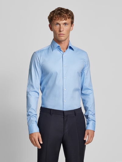 BOSS Slim fit zakelijk overhemd met kentkraag, model 'Hank' Bleu - 4