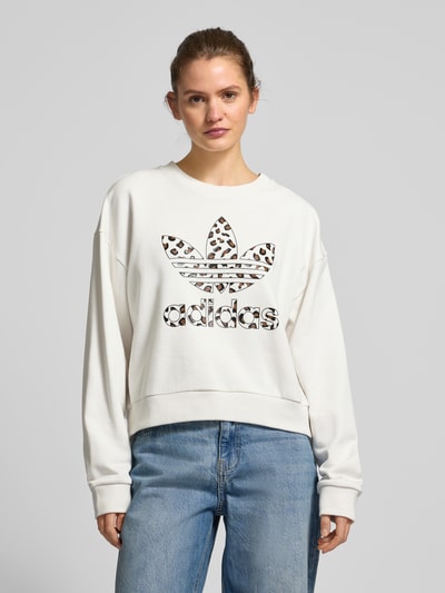 adidas Originals Sweatshirt mit Label Print beige online kaufen