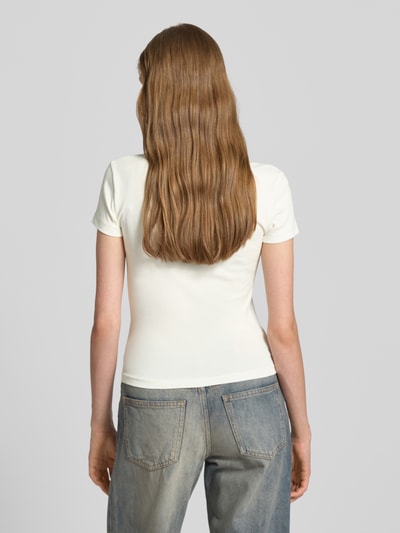 Gina Tricot T-Shirt mit Statement-Print Weiss 5