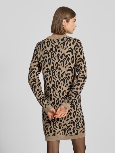 Only Sukienka mini z dzianiny ze wzorem na całej powierzchni model ‘JENNI’ Piaskowy 5