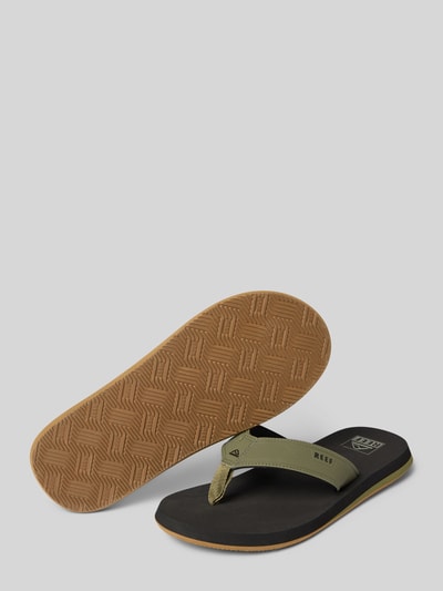 REEF Zehentrenner mit Label-Details Modell 'The Layback' Oliv 4