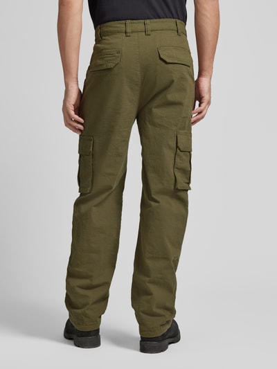 REVIEW Cargohose mit Label-Detail Oliv 5