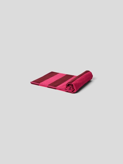 AMI PARIS Handtuch mit Streifenmuster Bordeaux Rot 1