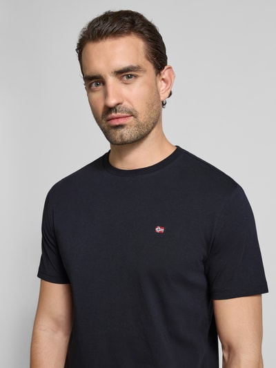Napapijri T-Shirt mit Label-Stitching und Rundhalsausschnitt Black 3