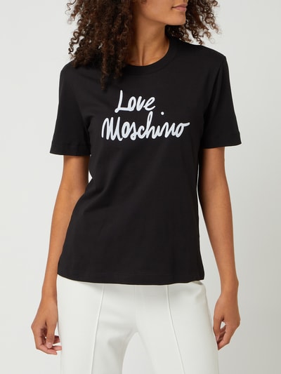 Love Moschino T-Shirt mit Logo-Print  Black 4