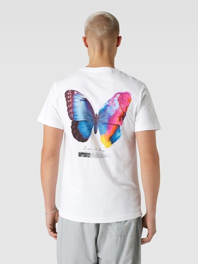 Mister Tee T-shirt met motiefprint aan de achterkant, model 'Become the Change' Wit - 5