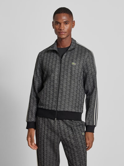 Lacoste Sweatjack met opstaande kraag Zwart - 4