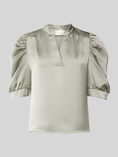 Neo Noir Blusenshirt mit V-Ausschnitt Modell 'Roella' Oliv 2