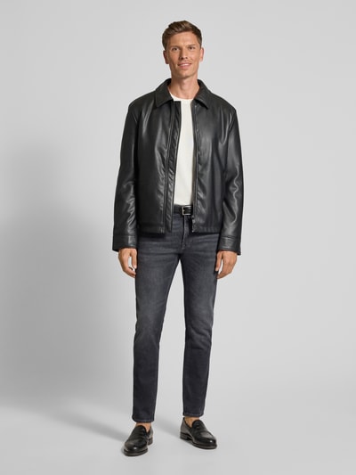 Pierre Cardin Tapered Fit Jeans im Used-Look Modell 'Lyon' Dunkelgrau 1
