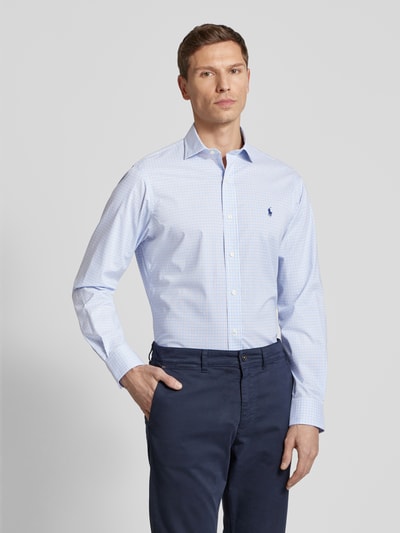 Polo Ralph Lauren Custom Fit Business-Hemd mit Kentkragen Bleu 4