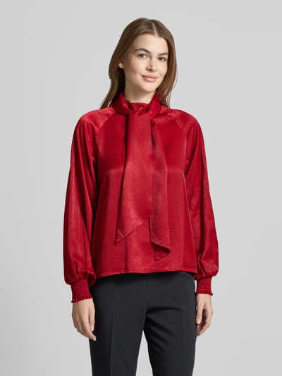 My Essential Wardrobe Regular Fit Blusenshirt aus Viskose-Mix Modell 'Estelle' Dunkelrot 4