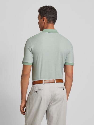 BOSS Slim fit poloshirt met structuurmotief, model 'Phillipson' Lindegroen - 5