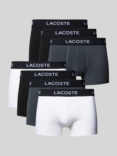 Lacoste Obcisłe bokserki z elastycznym paskiem z logo w zestawie 7 szt. Czarny 1