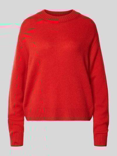 Christian Berg Woman Kasjmier pullover met ribboorden Rood - 2