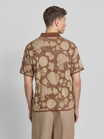 Paul Smith Regular Fit Poloshirt mit Reißverschluss Mittelbraun 5
