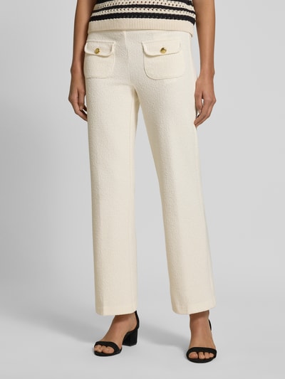 Cambio Flared stoffen broek in verkorte pasvorm Offwhite - 4