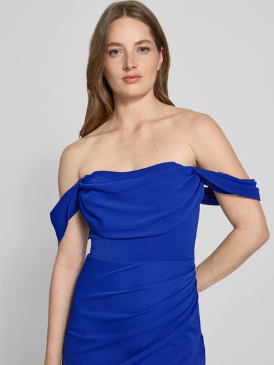 Lipsy Knielange cocktailjurk met plooien opzij Blauw - 3