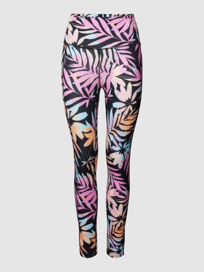 Roxy Legging met all-over motief, model 'HEART' Zwart - 2