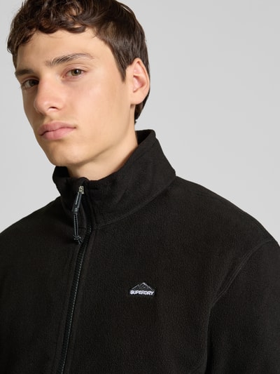 Superdry Fleecejack met opstaande kraag Zwart - 3