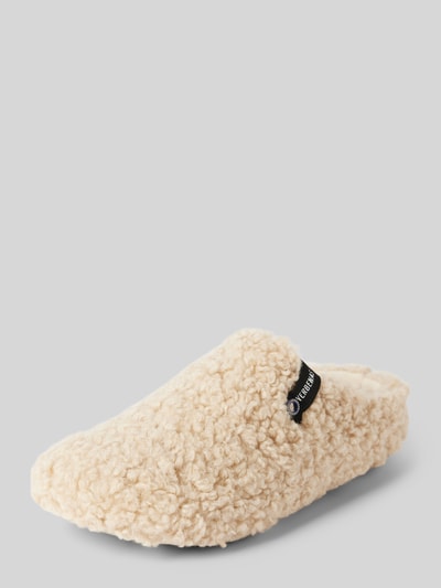 Verbenas Slides mit Teddyfell Modell 'YORK CURLY' Beige 1