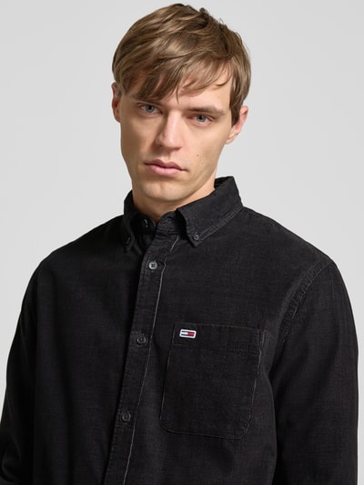 Tommy Jeans Freizeithemd mit Knopfleiste Black 3