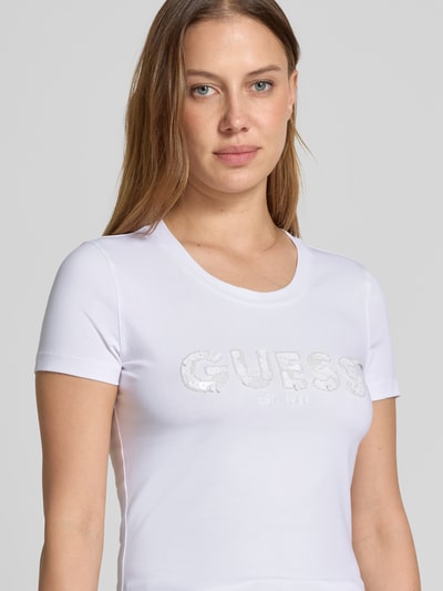 Guess T-Shirt mit Label-Detail Weiss 3