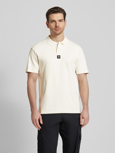 HUGO Regular Fit Poloshirt mit Label-Badge Modell 'Deabono' Offwhite 4