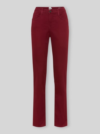 Brax Regular Fit Gerade Hose aus Lyocell-Mix mit Modal-Baumwoll-Anteil Modell 'MARY' Bordeaux 2