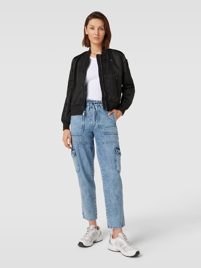 Rich & Royal Straight Leg Jeans mit Cargotaschen Hellblau 1