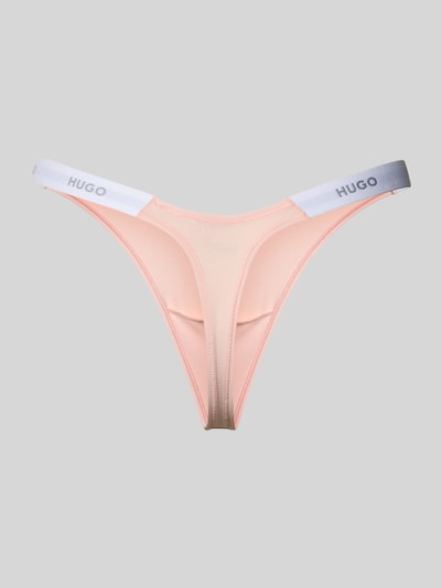 HUGO String met bandinzetten met label opzij, model 'HUGO ID STRING' Roze - 3
