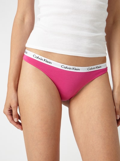 Calvin Klein Underwear Stringi w 3 paku z logo Koralowy 7