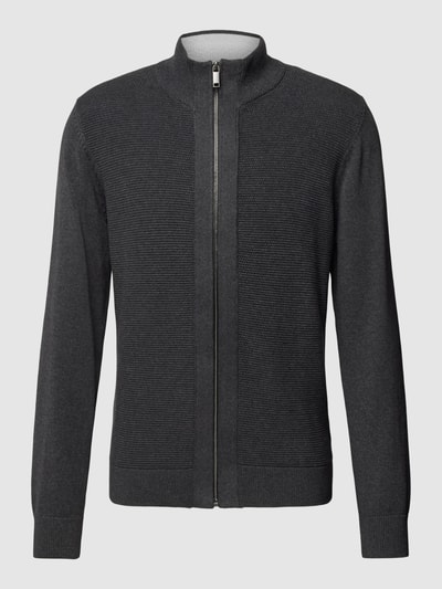 MCNEAL Strickjacke mit Stehkragen Dunkelgrau Melange 2