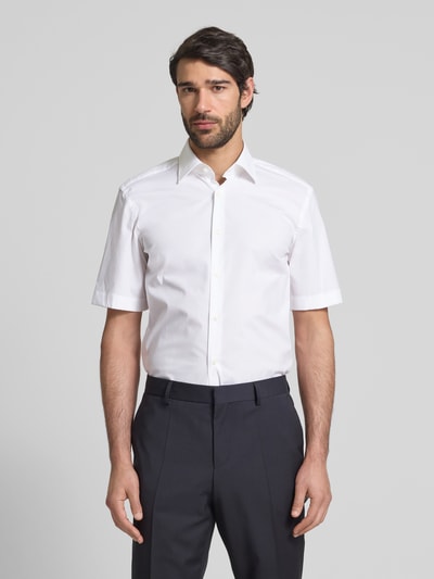 BOSS Business-Hemd mit 1/2-Arm und Kentkragen Modell 'Joe' Weiss 4