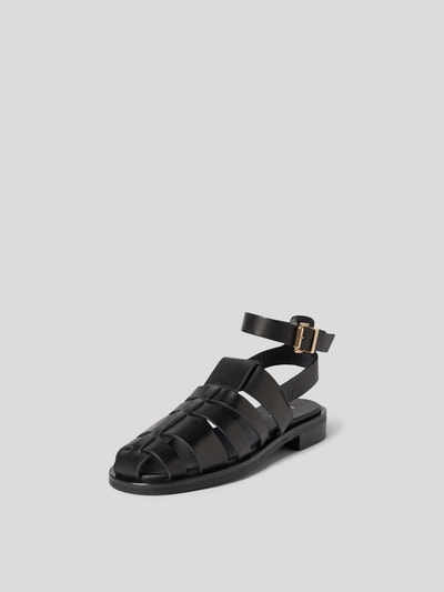 ALOHAS Sandalen aus echtem Leder Black 2