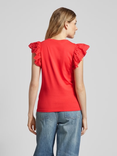 Vila T-Shirt mit Volants Modell 'redda' Rot 5