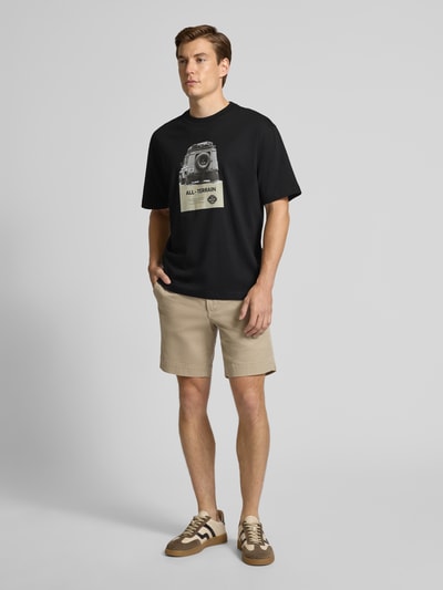 BOSS Orange Regular fit T-shirt van puur katoen, model 'WAGON' Zwart - 1