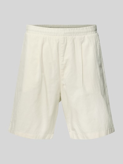 REVIEW Loose Fit Shorts aus Baumwoll-Leinen-Mix Beige 2