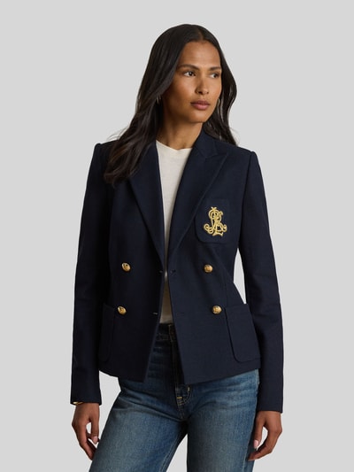 Lauren Ralph Lauren regular fit blazer van katoenmix Marineblauw - 4
