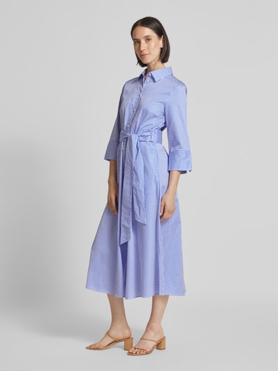 Christian Berg Woman Hemdblusenkleid mit Bindegürtel und Knopfleiste Bleu 1