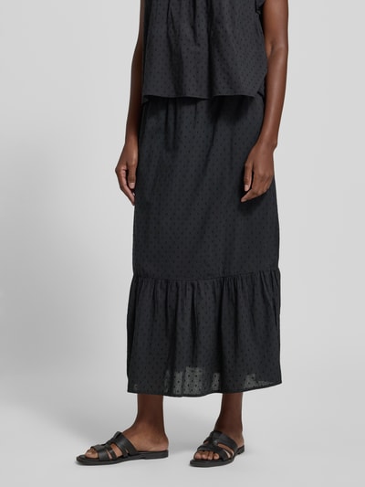 VERO MODA Ausgestellter Maxi-Rock aus reiner Baumwolle Modell 'TRINE' Black 4