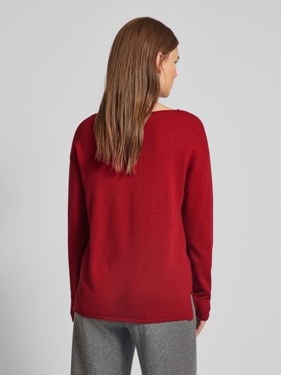 Brax Gebreide pullover met boothals, model 'LIZ' Rood - 5