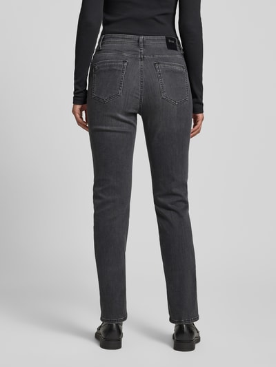 Brax Slim fit jeans in used-look, model 'MARY THERMO' Donkergrijs - 5