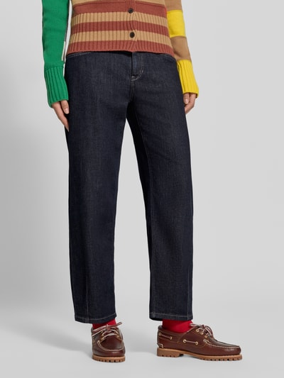 CAMBIO Barrel Fit Jeans aus Baumwoll-Mix Modell 'ELIN' Dunkelblau 4